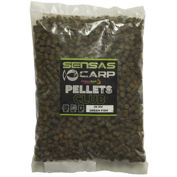 Sensas Pellet Club Green Fish 8mm Etetőpellet 10kg