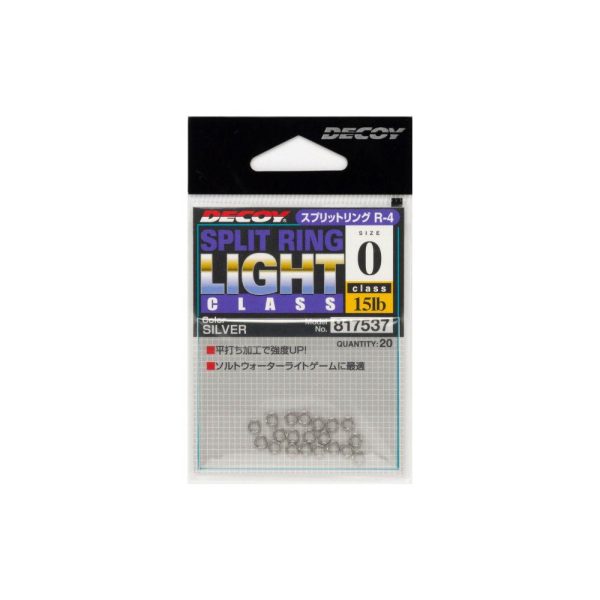 Decoy R-4 Light Class Silver 00 12lb Split Ring Kulcskarika 20db