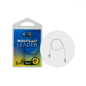   L&K WOLFRAM LEADER 2,5KG 25CM 2PCS - Harapásálló előke - Wolfram előke