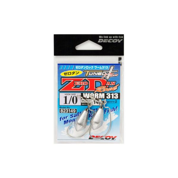 Decoy Worm 313 Zero-Dan Rock #1/0 14gr Súlyozott Offset Horog 2db