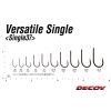 Decoy 37 Versatile Single #1/0 Füles Szakállas Egyágú Ragadozóhalas Horog 8db