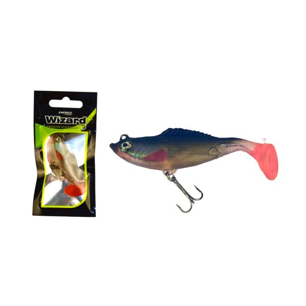 Wizard Swimbait Paddle Long 7,62cm Holosilver Gumihal