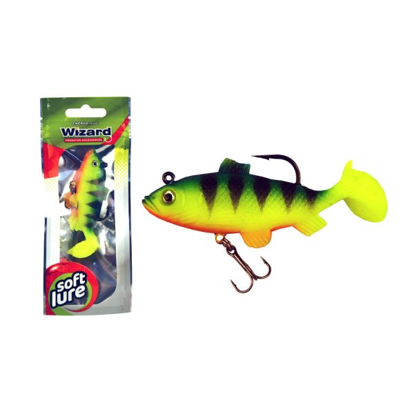 Wizard Swimbait Perch 7,62cm Firetiger Gumihal