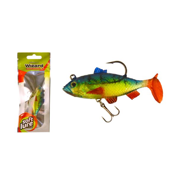 Wizard Swimbait Perch 7,62cm Firetiger Holo Gumihal