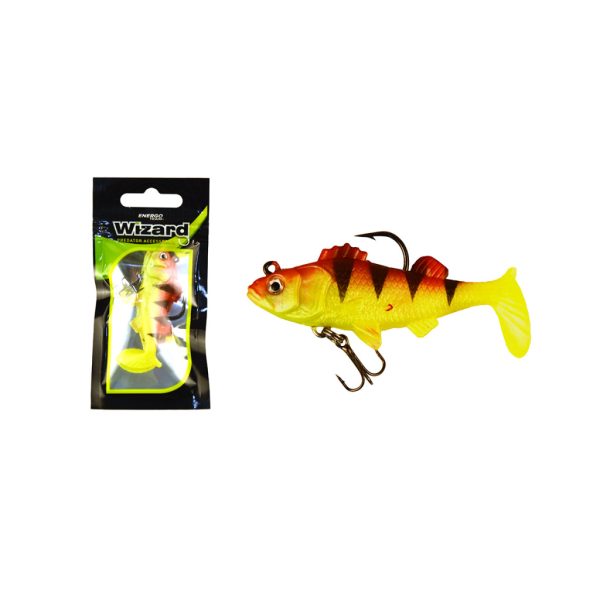 Wizard Swimbait Perch 7,62cm Yellow-Redtiger Gumihal