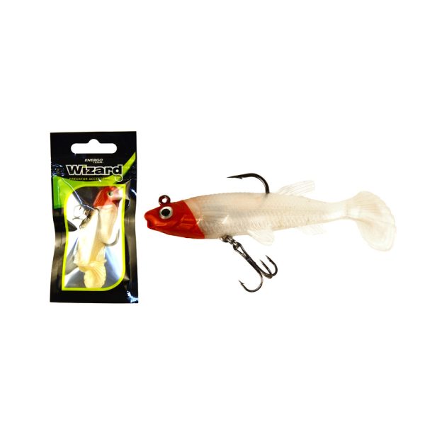 Wizard Swimbait Paddle Shad 5,08cm Red White Gumihal