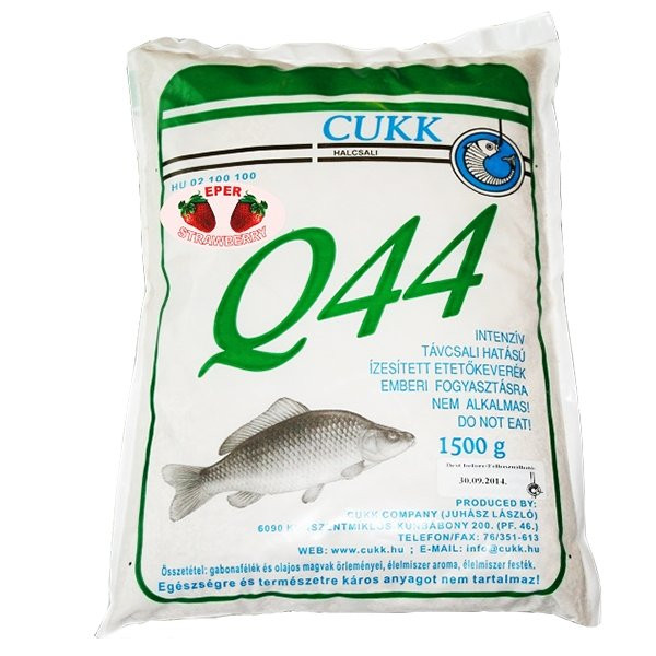 Cukk Q44 Halliszt mentes, Feeder horgászat, 1,5kg - Csalizás, etetés|Etetőanyagok