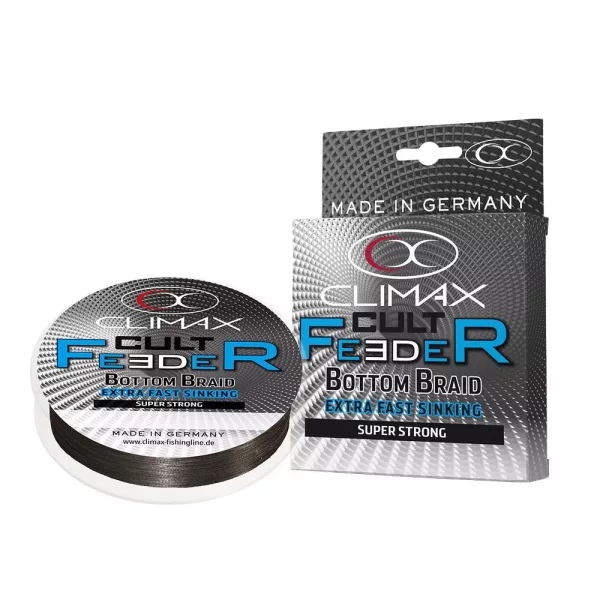 Climax Cult Feeder Bottom Braid 250m 0,21mm 10,6kg Dark Grey Fonott Főzsinór