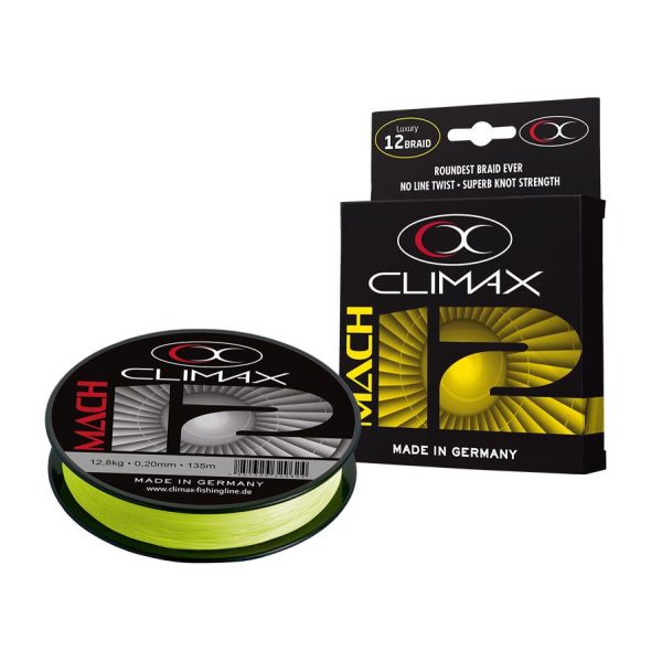 Climax Mach X12 Fluo Yellow 135m 0,20mm 12,8kg Fonott Főzsinór