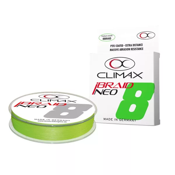 Climax iBraid Neo X8 Fluo Chartreuse 135m 0,10mm 6,7kg Fonott Főzsinór