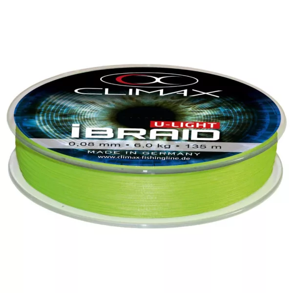 Climax iBraid U-Light Chartreuse 135m 0,08mm 6,0kg Fonott Főzsinór