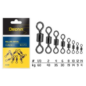 Delphin Rolling Swivel A-01/10db BN/6