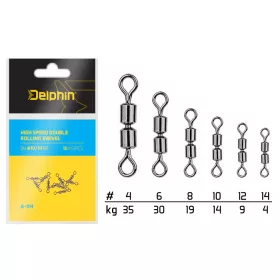 Delphin Hi speed double rolling swivel A-04 BN/10