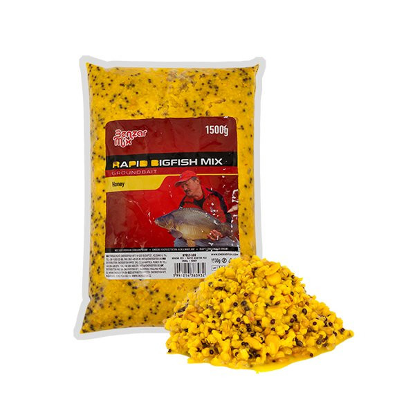 Benzár Mix Rapid Bigfish Mix Groundbait Méz Etetőanyag 1,5kg