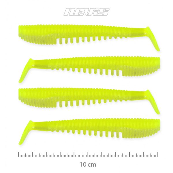 Nevis Impulse Shad 10cm 6,92gr 4db/cs Fluo Zöld Plasztik csali