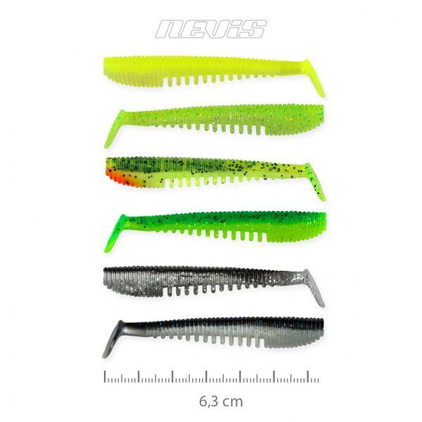 Nevis Impulse Shad 6,3cm 1,77gr 6db/cs 6szín Plasztik csali