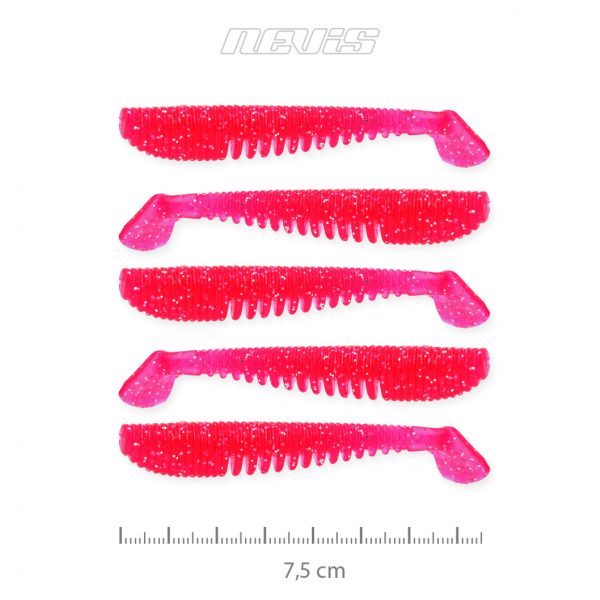 Nevis Impulse Shad 7,5cm 3,05gr 5db/cs Pink Flitter Plasztik csali