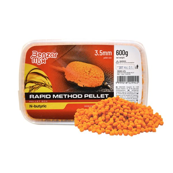 Benzár Mix Rapid Method Pellet 3,5mm Vajsav Pellet Box 600gr