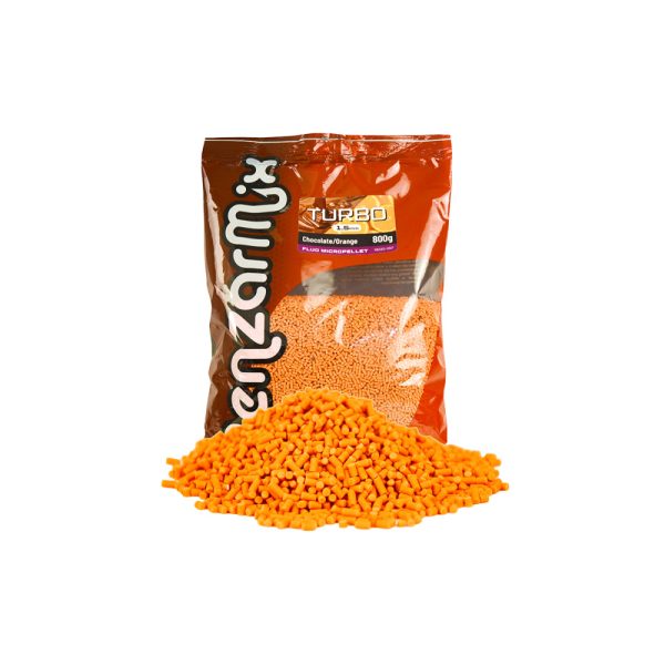 Benzár Mix Fluo Turbo Pellet Csoki- narancs 1,5mm 800g