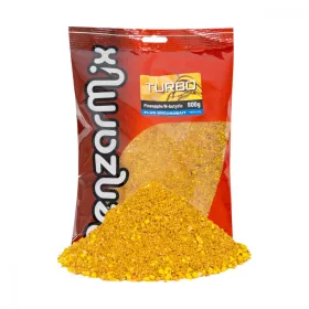   Benzar Fluo Turbo Groundbait Ananász-Vajsav Etetőanyag 800gr