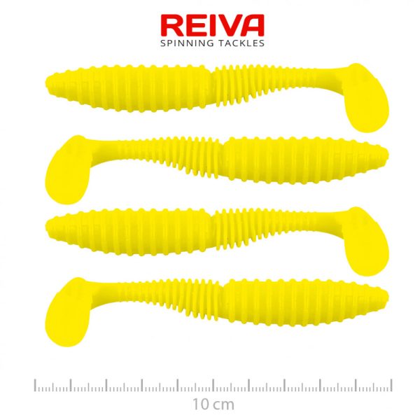 Reiva Zander Power Shad 10cm 7,05gr 4db/cs (Citromsárga) Plasztik csali