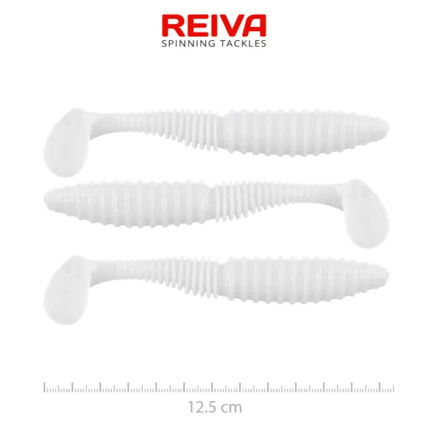 Reiva Zander Power Shad Classic White 12,5cm Plasztik Csali 3db