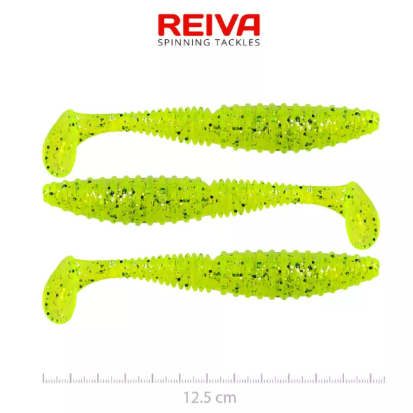 Reiva Zander Power Shad Poppy Green 12,5cm Plasztik Csali 3db