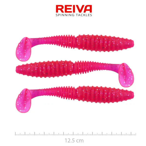 Reiva Zander Power Shad Japanese Red 12,5cm Plasztik Csali 3db