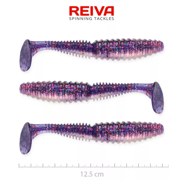Reiva Zander Power Shad Purple Pearl 12,5cm Plasztik Csali 3db
