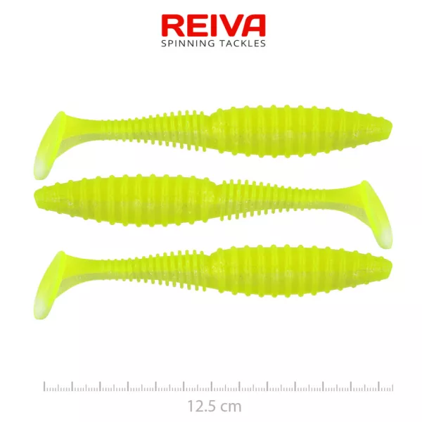 Reiva Zander Power Shad Flash Lemonade 12,5cm Plasztik Csali 3db
