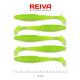 Reiva Zander Power Shad 8cm 3,18gr 5db/cs (Fluo Zöld Flitter I.) Plasztik csali