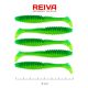 Reiva Zander Power Shad 8cm 3,18gr 5db/cs (Zöld Flitter) Plasztik csali