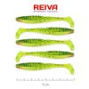 Reiva Zander Power Shad 8cm 3,18gr 5db/cs (Zöld-Narancs Flitter) Plasztik csali