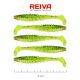 Reiva Zander Power Shad 8cm 3,18gr 5db/cs (Zöld-Narancs Flitter) Plasztik csali