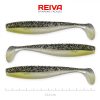 Reiva Flat Minnow shad 12,5cm 3db/cs (Fekete-Ezüst Flitter) Plasztik csali