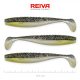 Reiva Flat Minnow shad 12,5cm 3db/cs (Fekete-Ezüst Flitter) Plasztik csali