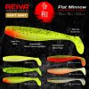 Reiva Flat Minnow shad 12,5cm 3db/cs (Fekete-Ezüst Flitter) Plasztik csali