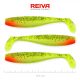 Reiva Flat Minnow shad 12,5cm 3db/cs (Zöld-Piros Flitter) Plasztik csali