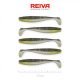 Reiva Flat Minnow shad 7,5cm 5db/cs (Fekete-Ezüst Flitter) Plasztik csali