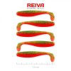 Reiva Flat Minnow shad 7,5cm 5db/cs (Zöld-Narancs Flitter) Plasztik csali