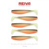 Reiva Flat Minnow shad 7,5cm 5db/cs (Fekete-Fehér-Narancs) Plasztik csali