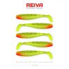 Reiva Flat Minnow shad 7,5cm 5db/cs (Zöld-Piros Flitter) Plasztik csali