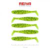 Reiva Flat Minnow shad 7,5cm 5db/cs (Zöld Flitter) Plasztik csali