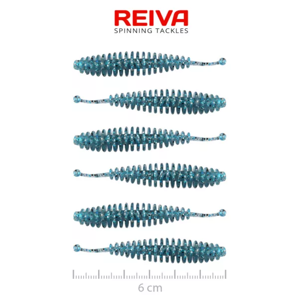 Reiva Tiny Worm Blue Shiner 6cm Plasztik Csali 6db