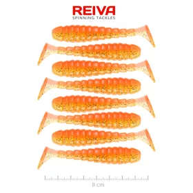 Reiva Stream Shad Shiny Orange 8cm Plasztik Csali 8db