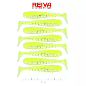 Reiva Stream Shad Flash Lemonade 8cm Plasztik Csali 8db