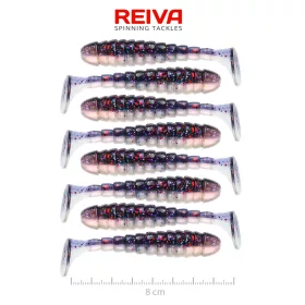 Reiva Stream Shad Purple Pearl 8cm Plasztik Csali 8db