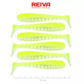 Reiva Stream Shad Flash Lemonade 10cm Plasztik Csali 6db