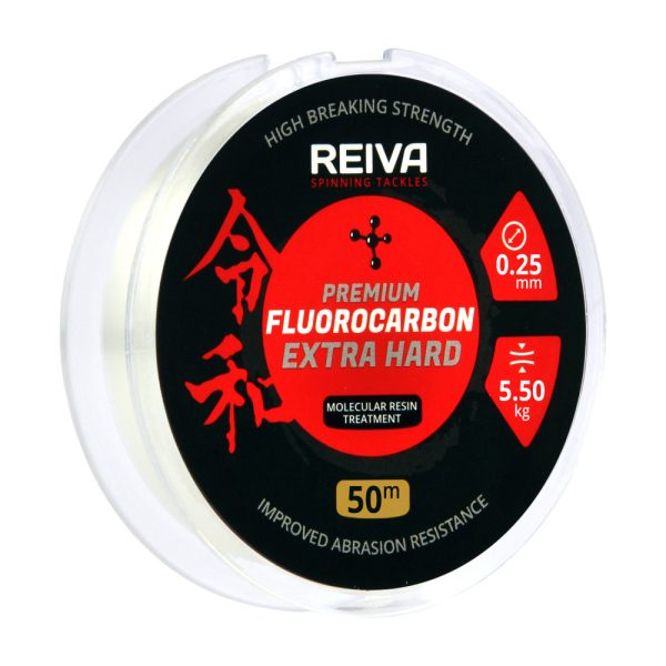 Reiva Reiva Fluorocarbon 50m 0.30mm Monofil előkezsinór-Átlátszó