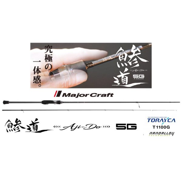Major Craft Aji-Do 5G AD5-S722H Fast 2,18m 1-15gr 2 Részes Pergető Bot